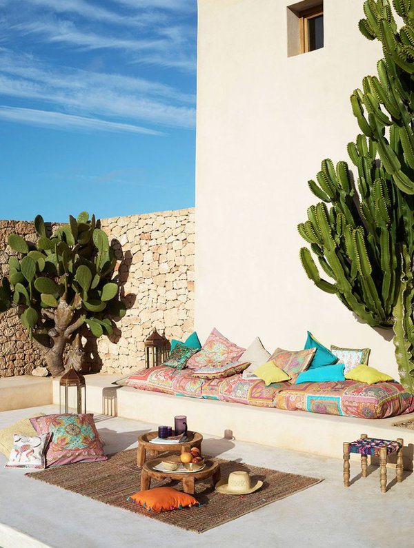 Cactus en terrazas Boho Chic