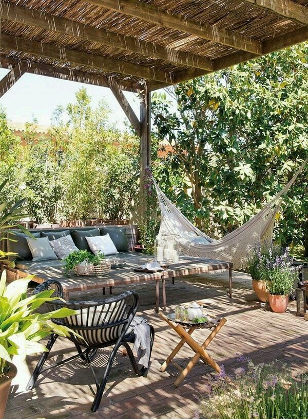 Plantas en terrazas Boho Chic