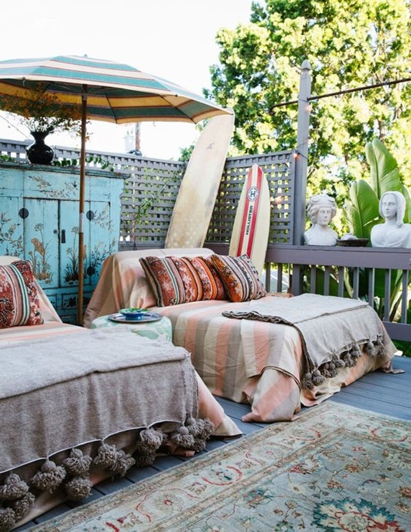 Tejidos para una terraza Boho Chic