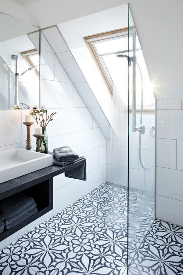 Baldosas hidráulicas en baños