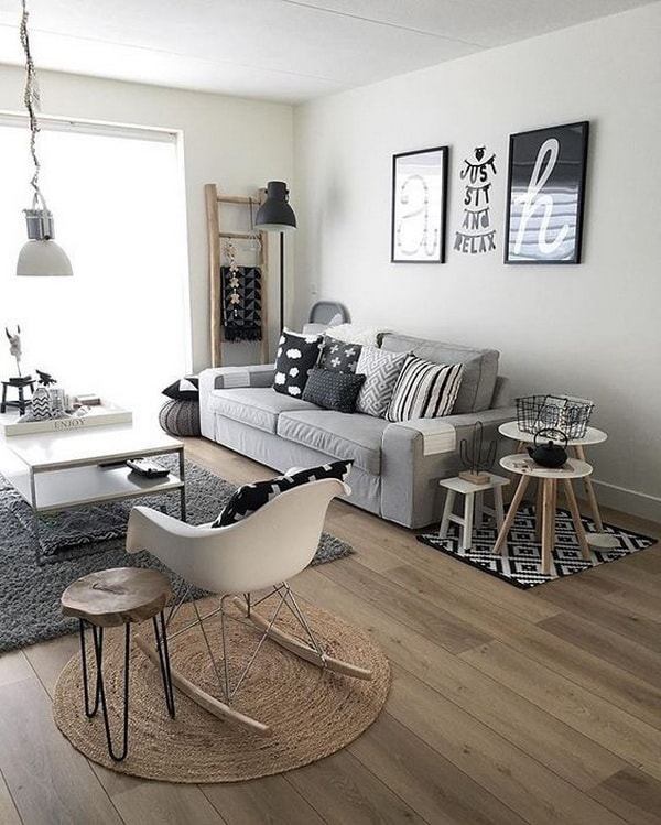 Gris para la decoración de salas pequeñas y bonitas Gris para la decoración de salas pequeñas y bonitas