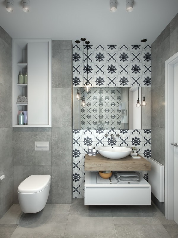 Mosaicos hidráulicos en baños