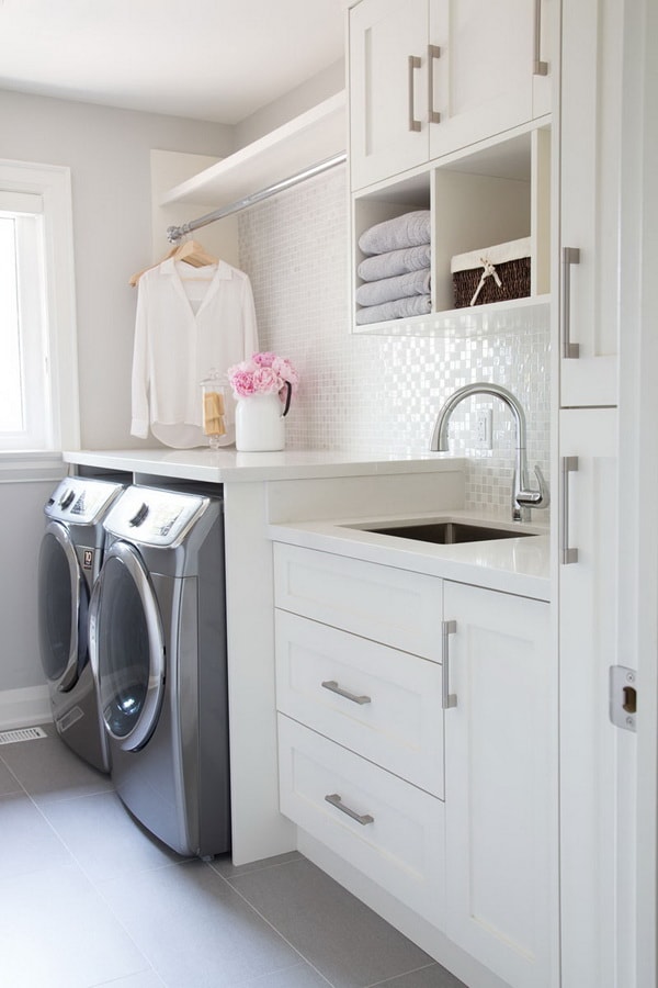 Muebles para lavaderos en color blanco