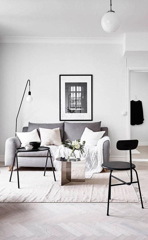 Colores claros para una sala pequeña