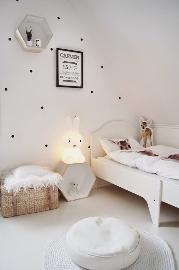 Habitaciones infantiles en blanco
