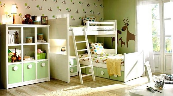 Verde para habitaciones infantiles