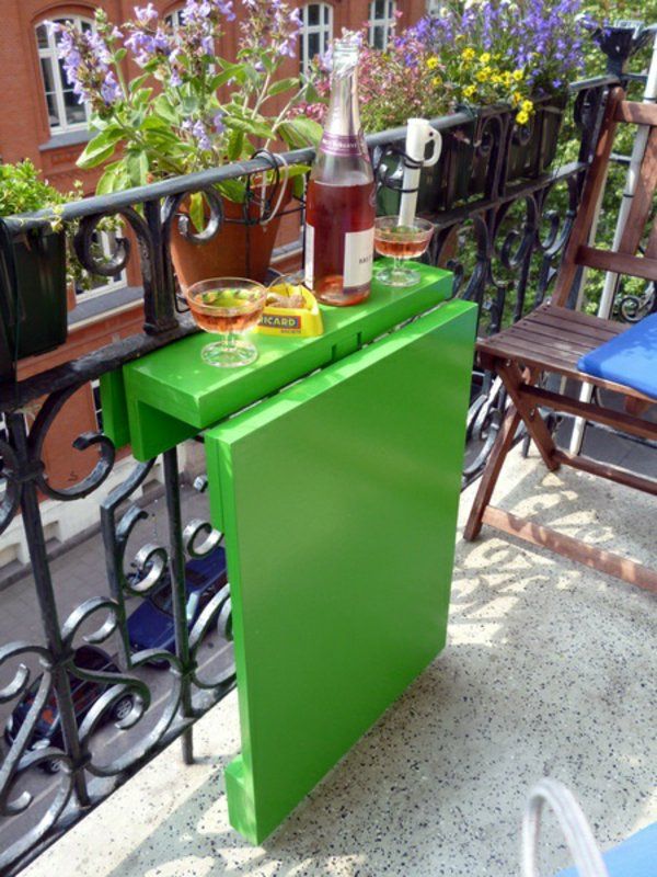 Mesa rebatible para balcones