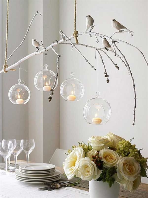 Decoración original con velas colgantes