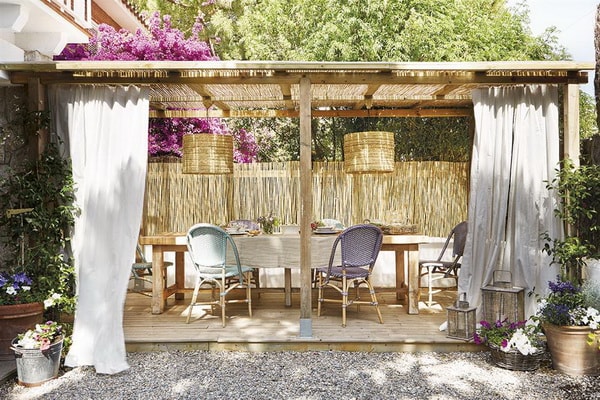 Fibras naturales para decorar exteriores