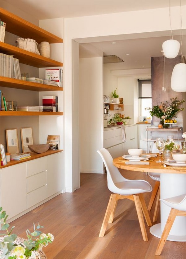 Muebles a medida en el comedor