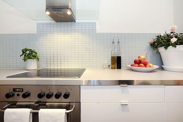 Azulejos mini en la cocina