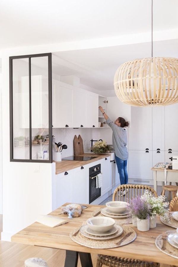 Cocina integrada al salón-comedor