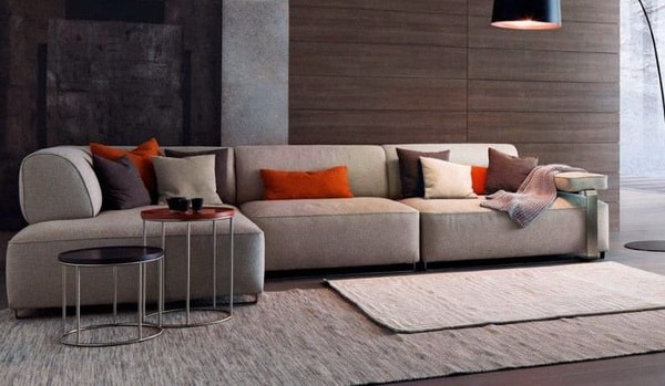 Sofás modulares para salones multiusos