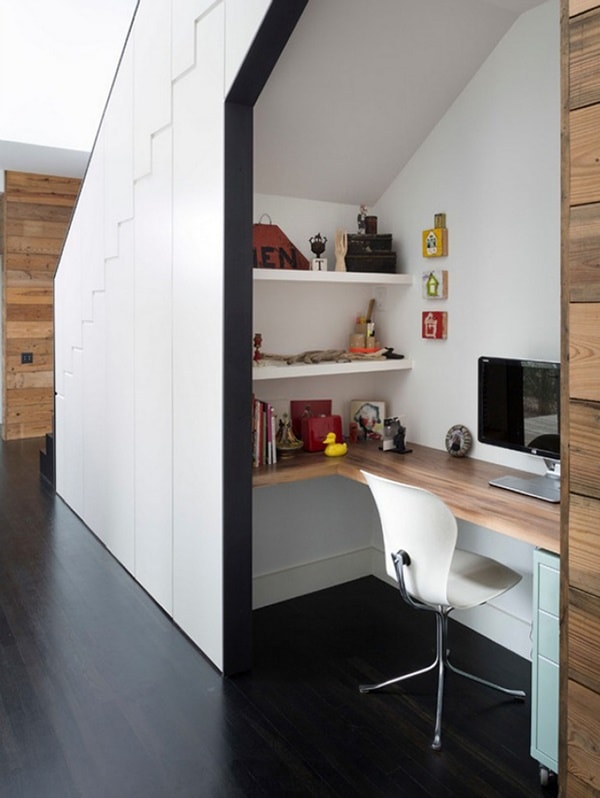 Ideas para aprovechar el espacio debajo de la escalera