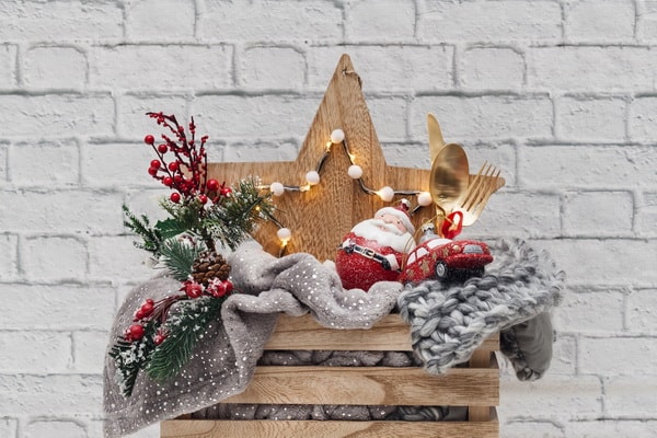 Cajas de madera para decorar la Navidad