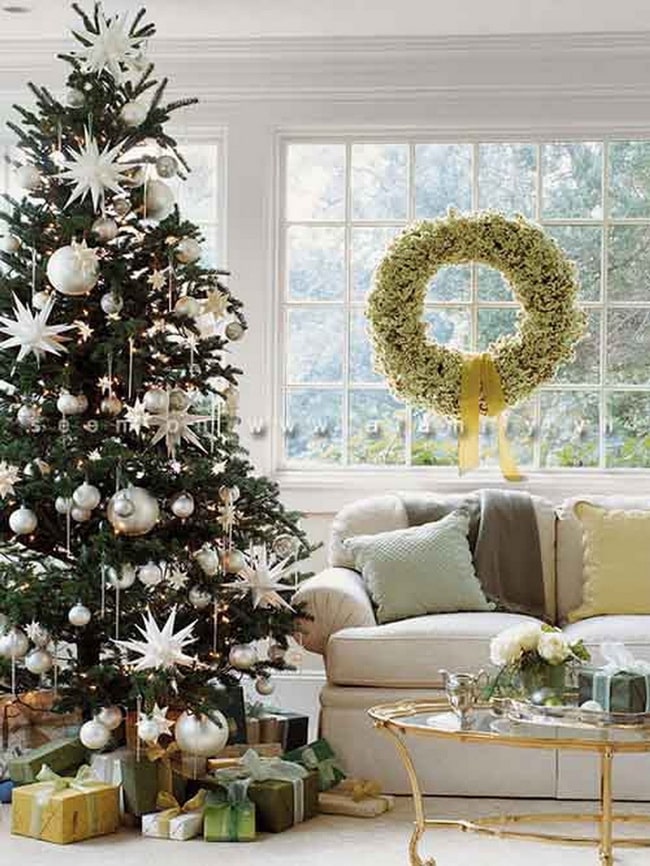 Verde y plata para decorar la Navidad