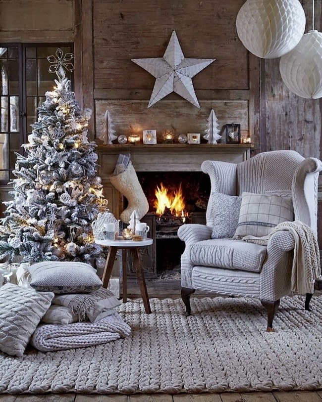 Color gris y plata para la Navidad