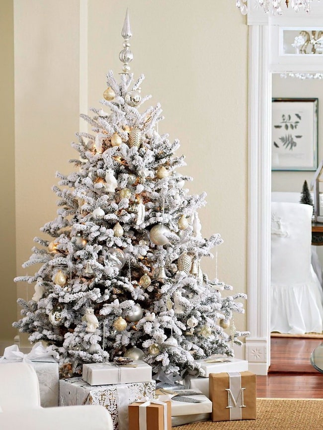 Árbol de Navidad en color plata