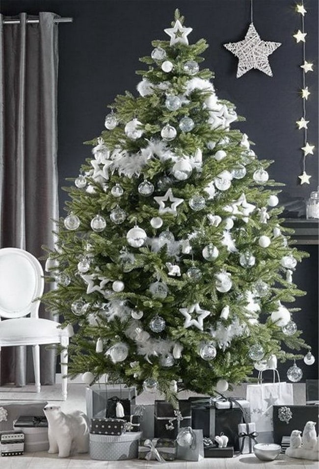 Ideas para decorar la Navidad en color plata