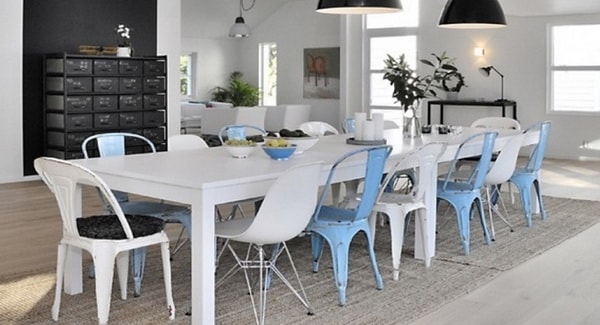 Comedores modernos con sillas de estilo industrial