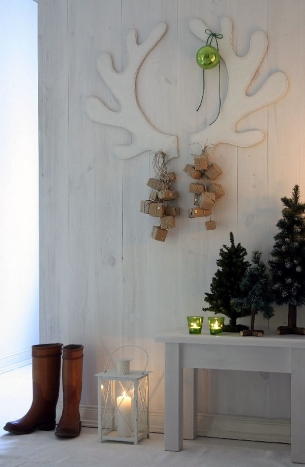 Decoración navideña con renos