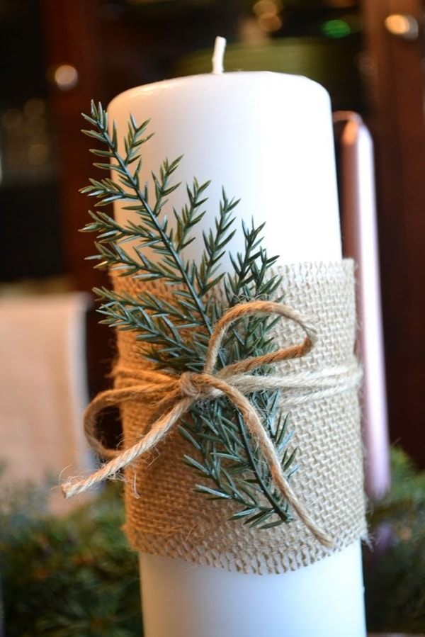 Velas decoradas para Navidad