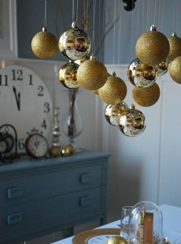 Decoración navideña en color dorado. Ideas para Navidad.