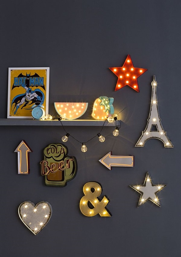 Carteles luminosos para decorar