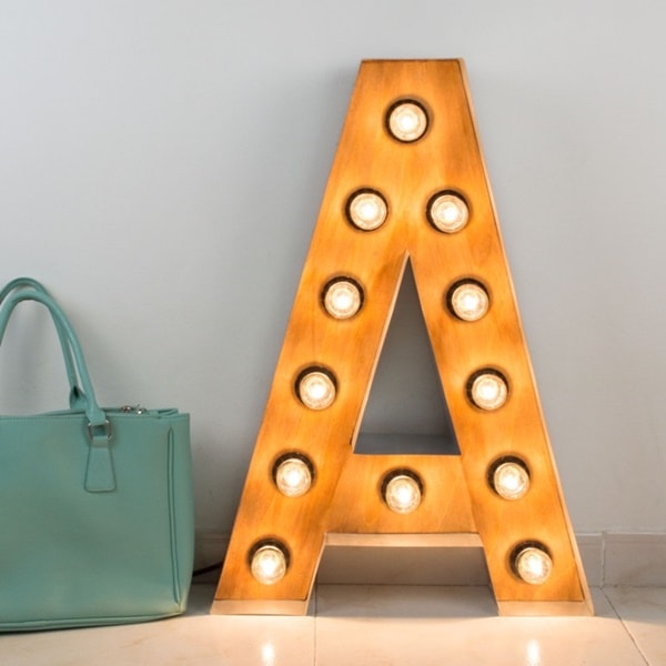 Letras luminosas para la decoración