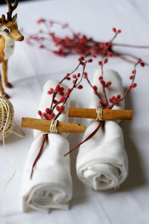 Detalles para mesas navideñas elegantes