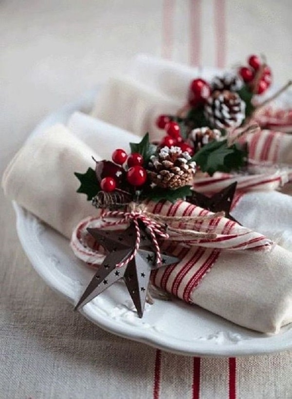 Detalles para decorar mesas navideñas