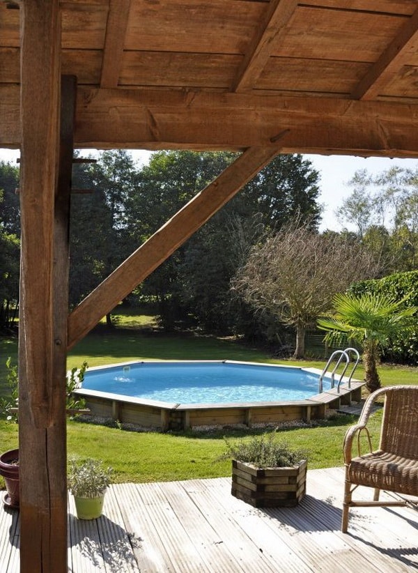 Piscinas de madera para el jardín. Piscinas desmontables.