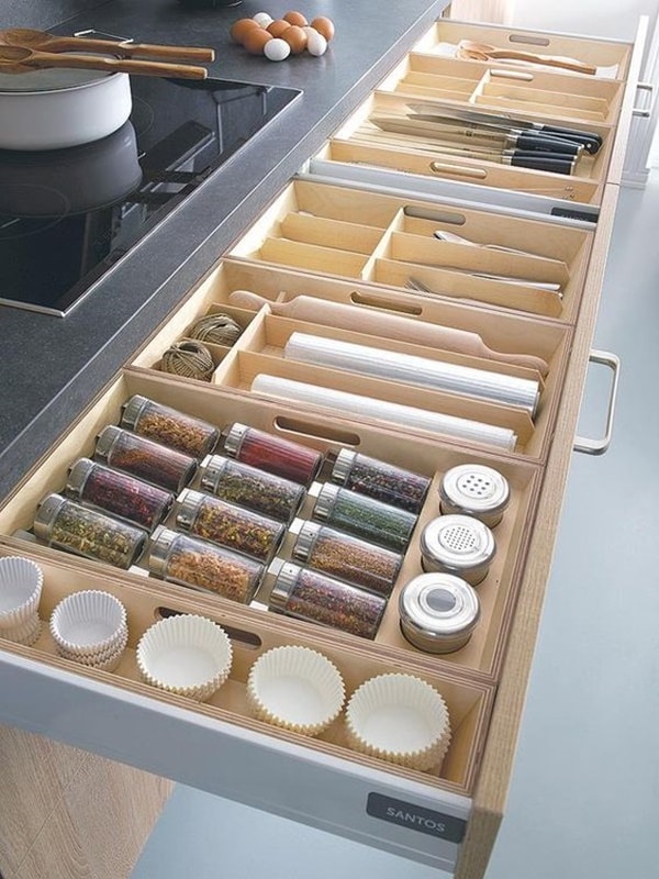 Cajones para cocinas ordenadas
