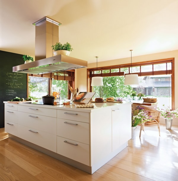 Islas en cocinas grandes