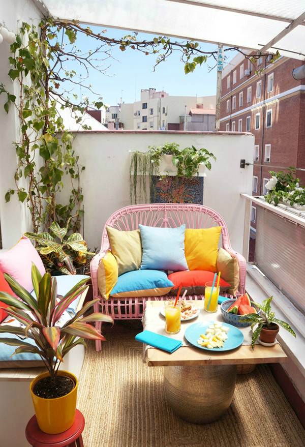 Balcones con mucho color
