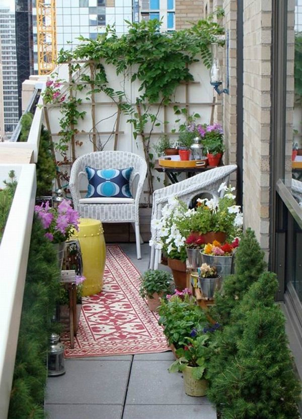 Alfombras coloridas para balcones