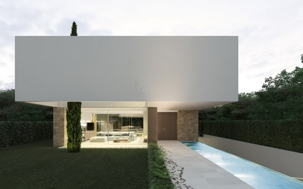 Diseño de casas modernas respetando los árboles