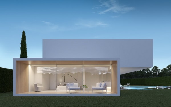 Paredes de vidrio en casas modernas