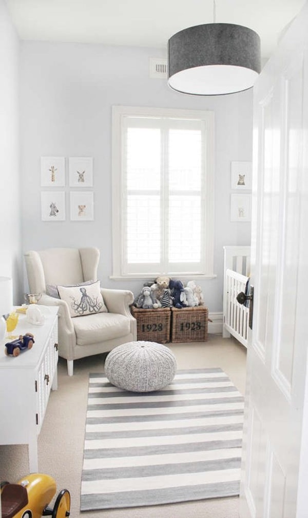 Habitaciones infantiles en colores neutros