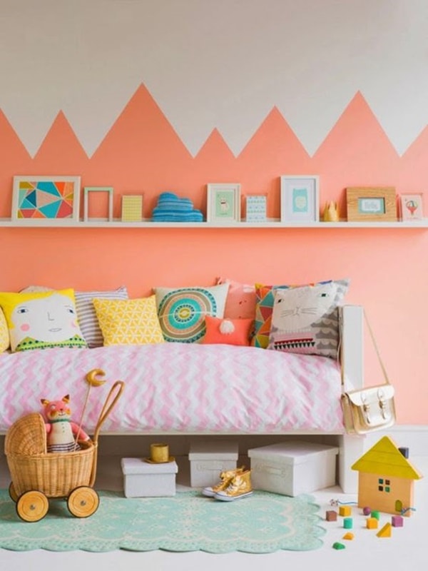 Color naranja en dormitorios infantiles