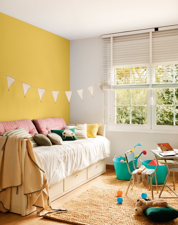 Color amarillo en dormitorios infantiles