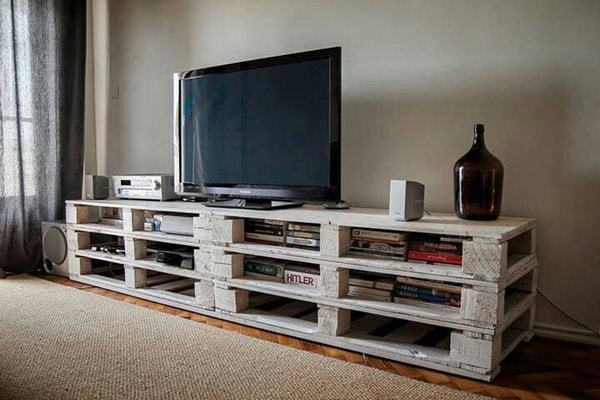 Muebles de TV hechos con palets