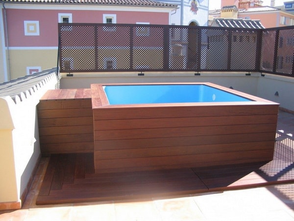 Mini piscina en terraza