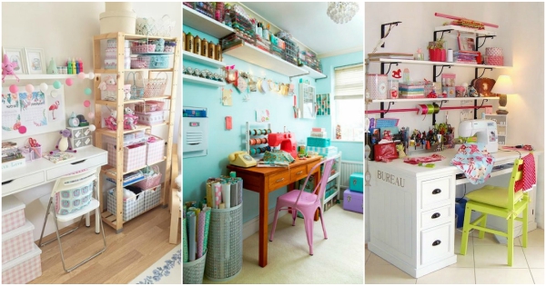 Rincones de costura. Decoración de espacios de costura.