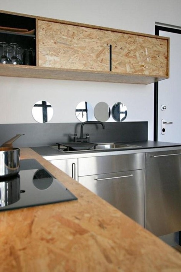 Tableros OSB en muebles de cocina