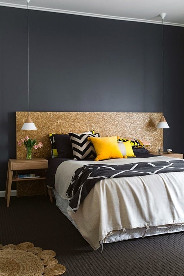 Cabeceros de cama con tableros OSB