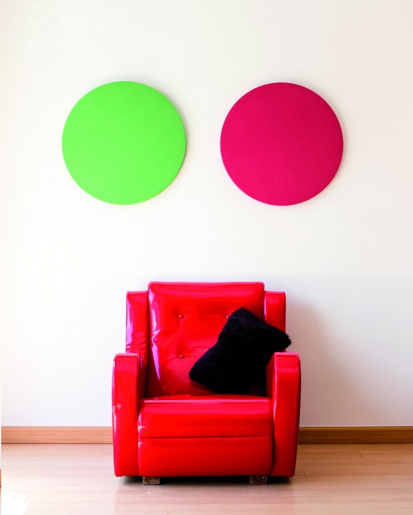 Módulos acústicos en colores vivos