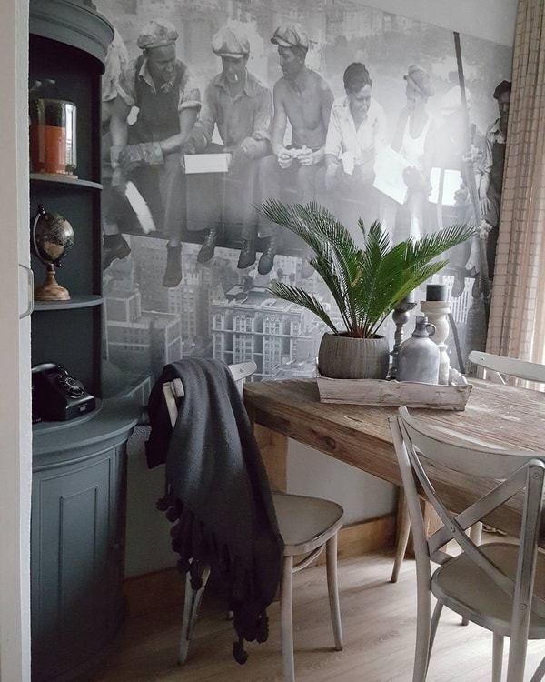 Comedor con estilo vintage industrial