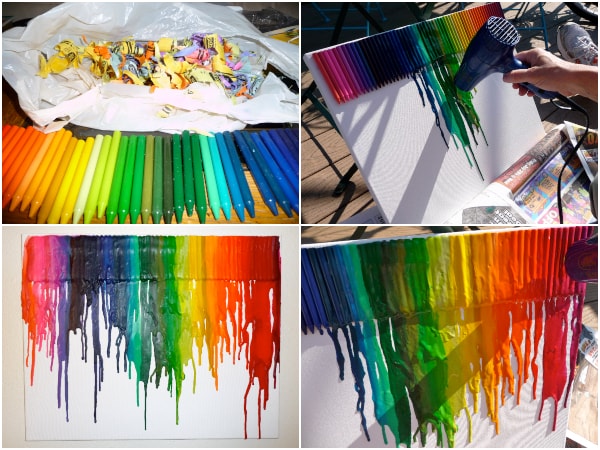 Cómo Hacer Un Cuadro Con Ceras Derretidas con crayones derretidos Cómo Hacer Un Cuadro Con Ceras Derretidas