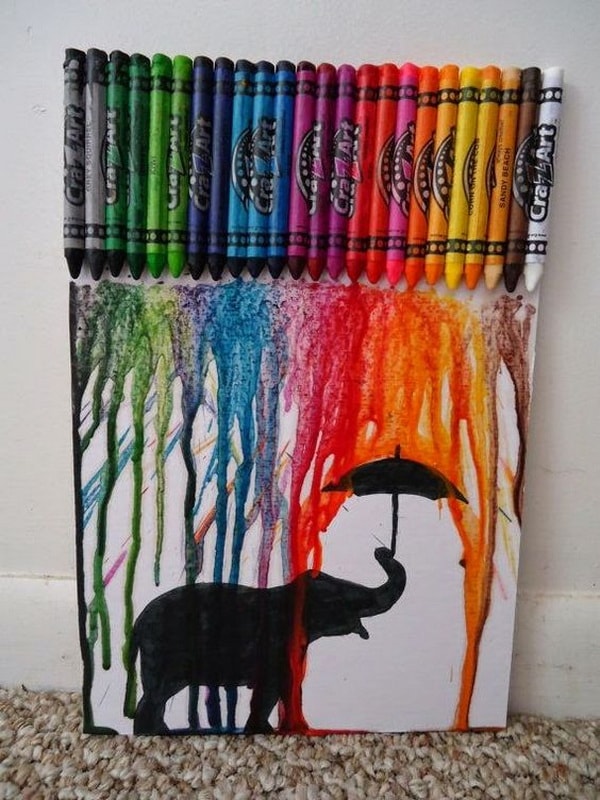 Ideas con crayones derretidos. Manualidades con crayones.